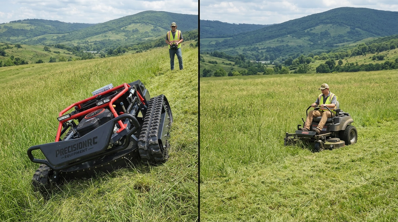 Precision RC Equipment — Remote-Operated Mowers & Machinery